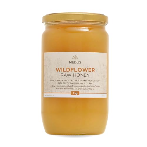 Earthbreath Wildflower Rohhonig - 1 kg - Unpasteurisiert, Unfiltriert - Reiner Wildblumenhonig aus Einzel-Imkerei - Natürlicher Süßstoff zum Kochen, Tee, Saft, Getränke, Lebensmittel von Earthbreath