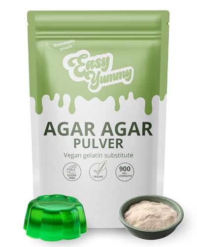 Easy Yummy Agar Agar Pulver, Veganes Gelatinepulver, 100% Halal Veganes Gelatinepulver (500g) von Easy Yummy