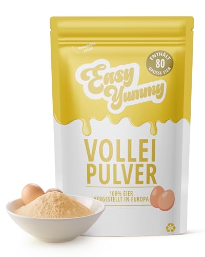 Easy Yummy Volleipulver (1kg), Ideal für Rührei, Kochen und Backen, 100% Eipulver von Easy Yummy