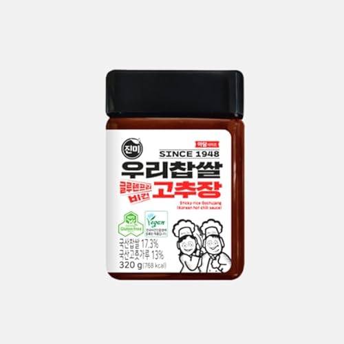 JINMI Klebreis-Gochujang (Koreanische Chilipaste) 320g | Ideal für Bibimbap & Tteokbokki | Glutenfrei und Vegan | Traditionelle koreanische Fermentation von EasyCookAsia