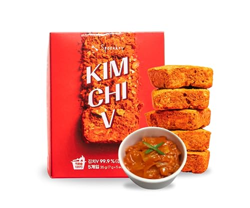 Kimchi Block | koreanisch vegan und glutenfrei eingelegter Kohl | instant Kimchi getrocknet (5x 7g) von EasyCookAsia