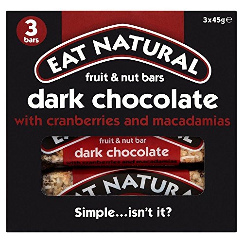 Essen Natürliche Dunkle Schokolade Mit Cranberries Und Macadamianüssen Bars (3X45G) von Eat Natural