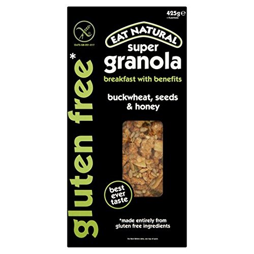 Essen Sie natürliche Gluten-freie Buchweizen & Honey Super-Granola 425g von Eat Natural