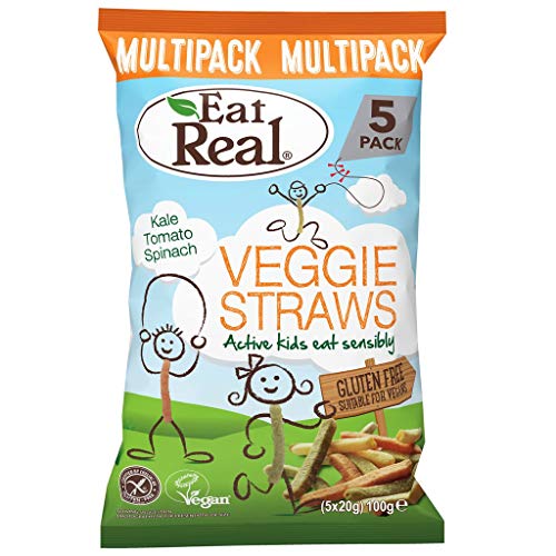 Eat Real Veggie Strohhalme für Kinder, Multipack, 5 x 20 g von Eat Real