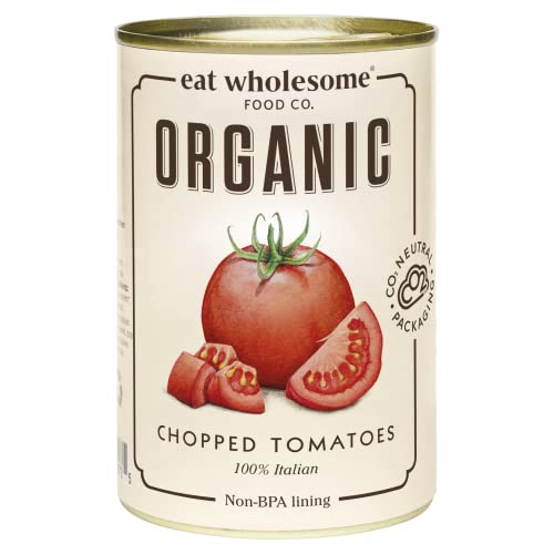 Eat Wholesome Tomaten, Bio Geschälte tomaten in stück, 400 g (12er-Pack) | Bio tomatenstücke, gehackte tomaten von Eat Wholesome Food Co.