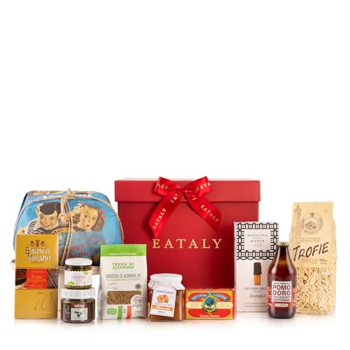 Eataly – Geschenkkorb mit leckeren Produkten – Von der Vorspeise bis zum Dessert – Box mit 10 Qualitätsprodukten von Eataly