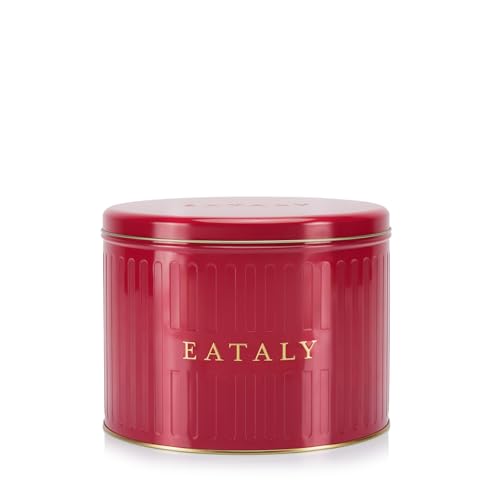 Eataly Klassische Panettone zum Hefen 1 kg aus Blech – Weihnachtssüßigkeit mit Rosinen und kandierter Orange – elegantes Signatur-Blech Eataly von Eataly