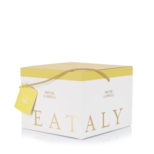 Eataly Panettone Limoncello Hefe 1 kg - Weihnachtssüßigkeit ohne Rosinen - Elegante Geschenkbox mit Signatur Eataly von Eataly