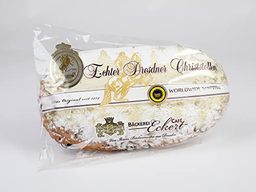 500g Dresdner Christstollen Babystollen Weihnachtsstollen mit Rosinen von Eckert