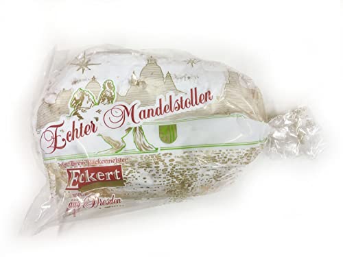 Mandelstollen Bäckerei Eckert - echter handgemachter Stollen aus Dresden (1000 g) von Eckert