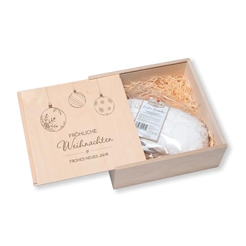 Stollenliebe - Rosinenstollen 1000g (Stollenkiste WEIHNACHTSKUGELN) von Eckert