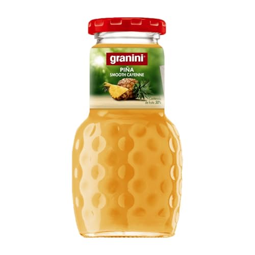 Getränke und Mixer 24 Einheiten Box Granini Piña 100% Exprimido con Pulpa Kleine Flasche 20 cl von Eckes-Granini Ibérica SA