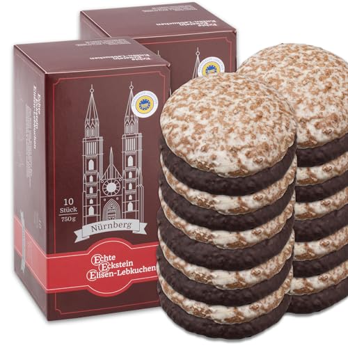 Nürnberger Elisen-Lebkuchen - 20 Stück gemischt - 1500g - Echte Eckstein Elisenlebkuchen von Eckstein