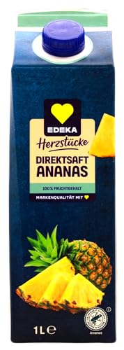 Edeka Herzstücke Ananas Direktsaft, 8er Pack (8 x 1 l) von Edeka Herzstücke