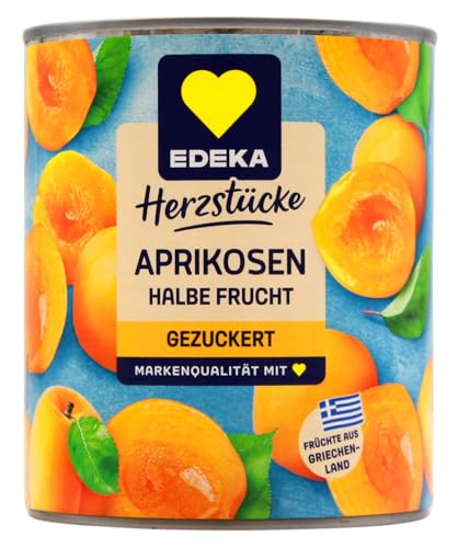 Edeka Herzstücke Aprikosen halbe Frucht gezuckert, 12er Pack (12 x 480g) von Edeka Herzstücke