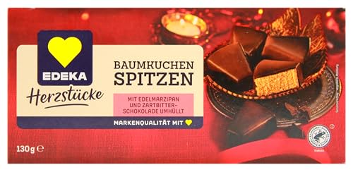 Edeka Herzstücke Baumkuchen Spitzen mit Zartbitterschokolade, 5er Pack (5 x 130g) von Edeka Herzstücke