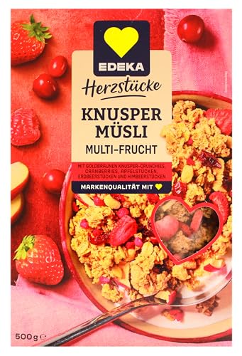 Edeka Herzstücke Knusper-Müsli Multifrucht, 14er Pack (14 x 500g) von Edeka Herzstücke