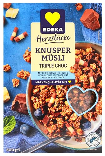 Edeka Herzstücke Knuspermüsli Triple Choc, 7er Pack (7 x 500g) von Edeka Herzstücke