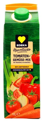 Edeka Herzstücke Tomaten-Gemüse-Mix Saft, 8er Pack (8 x 1 l) von Edeka Herzstücke