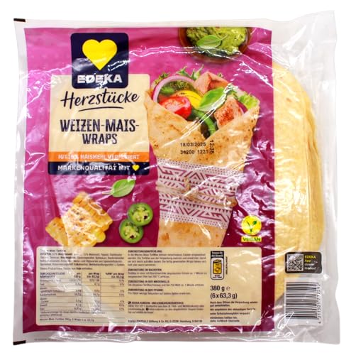 Edeka Herzstücke Weizen-Mais-Wraps, 14er Pack (14 x 380g) von Edeka Herzstücke