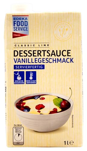 Classic Line Dessertsauce Vanillegeschmack, 12er Pack (12 x 1 l) von Edeka