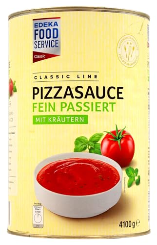 Classic Line Pizzasauce fein passiert mit Kräutern, (1 x 4.1 kg) von Edeka