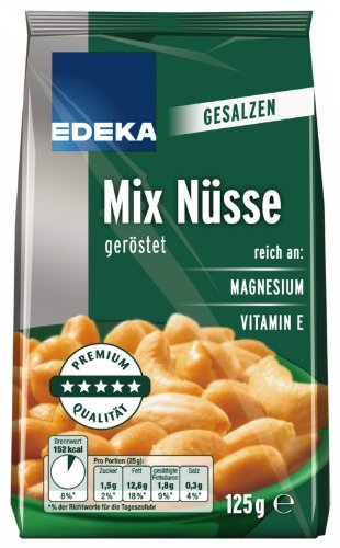 EDEKA Mixnüsse geröstet gesalzen 125g von Edeka