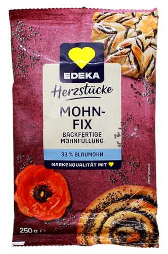 Edeka Herzstücke Mohnfix backfertige Mohnfüllung, 15er Pack (15 x 250g) von Edeka