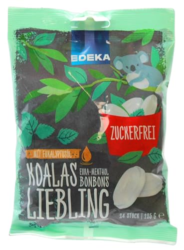 Edeka Koalas Liebling Euka-Menthol Bonbons zuckerfrei, 15er Pack (15 x 125g) von Edeka