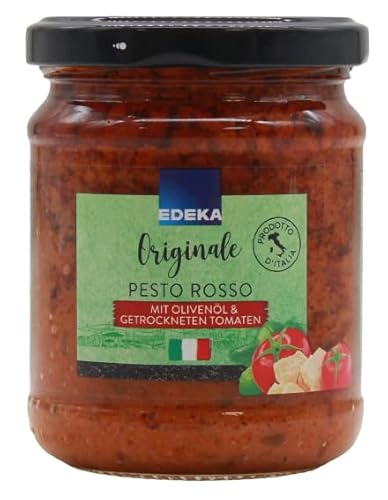 Edeka Originale Pesto Rosso mit Olivenöl & getrockneten Tomaten, 12er Pack (12 x 190g) von Edeka