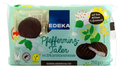 Edeka Pfefferminz-Taler mit 20% Zartbitterschokolade, 5er Pack (5 x 250g) von Edeka