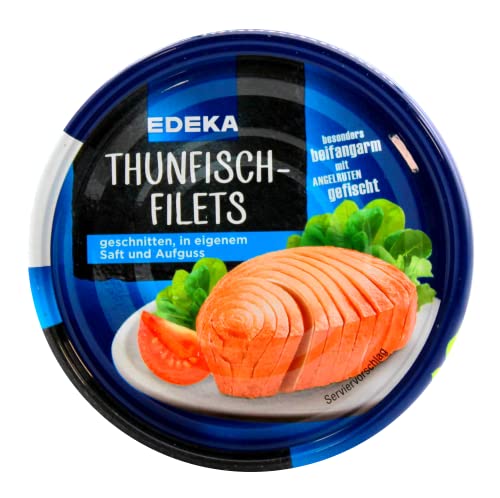 Edeka Thunfisch Filets geschnitten in eigenem Saft und Aufguss, 6er Pack (6 x 130g) von Edeka