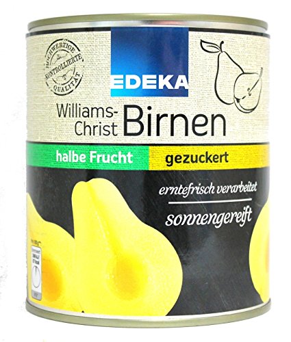 Edeka Williams Christ Birnen halbe Frucht gezuckert, 6er Pack (6 x 820g) von Edeka