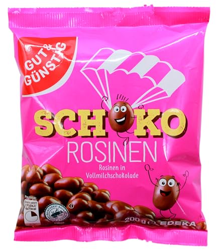 Gut & Günsig Schoko Rosinen, 24er Pack (24 x 200g) von Edeka