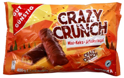 Gut & Günstig Crazy-Crunch mini Keks- Schokoriegel, 10er Pack (10 x 400g) von Edeka