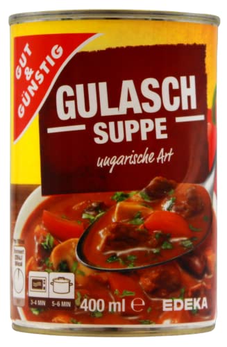 Gut & Günstig Gulasch-Suppe ungarische Art, 12er Pack (12 x 400ml) von Edeka