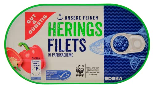 Gut & Günstig Herings Filets in Paprikacreme, 10er Pack (10 x 120g) von Edeka