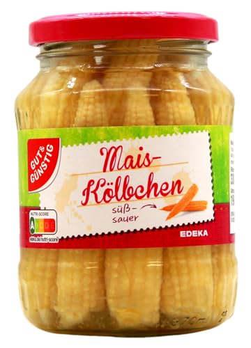 Gut & Günstig Maiskölbchen süß-sauer, 12er Pack (12 x 190g) von Edeka