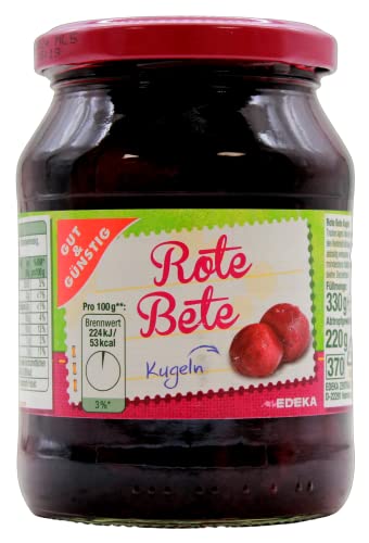 Gut & Günstig Rote Bete Kugeln, 12er Pack (12 x 220g) von Edeka