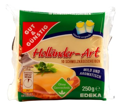 Gut & Günstig Schmelzkäsescheiben Holländer-Art, 8er Pack (8 x 250g) von Edeka