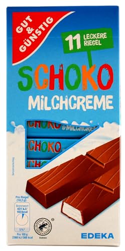 Gut & Günstig Schoko Milchcreme Riegel, 10er Pack (10 x 200g) von Edeka