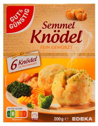 Gut & Günstig Semmel Knödel fein Gewürzt, 14er Pack (14 x 200g) von Edeka