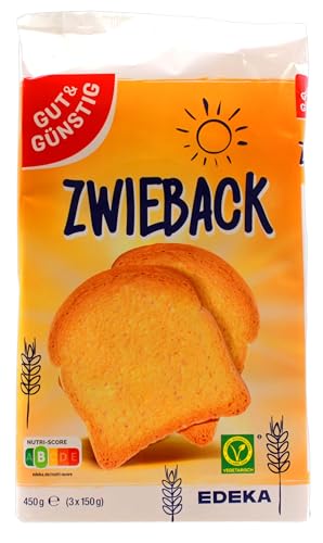 EDEKA Gut & Günstig Zwieback, 6er Pack (6 x 450g) von Edeka