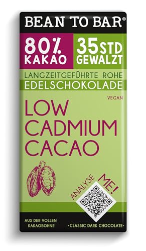 Edelmond Low Cadmium 80% Bitter-Schokolade. Handgemachter Genuss aus der Kakao Manufaktur (1 Tafel, 75g) von Edelmond