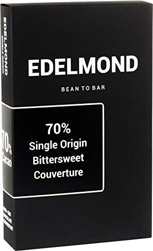 EDELMOND 70% Zartbitter-Kuvertüre | Bio-Qualität, ohne Emulgatoren | Langzeitgeführter Fine-Flavor Kakao einer Herkunft | Vegan und ohne künstliche Zusätze | (500g) von Edelmond