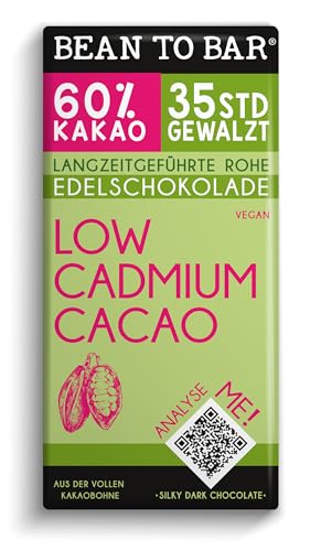 Edelmond Low Cadmium Zartbitter Tafel Schokolade. Die Geschenk Idee, handgemacht vom Chocolatier. zartbittere uncho Schokolade. (1 Tafel, 75g) von Edelmond