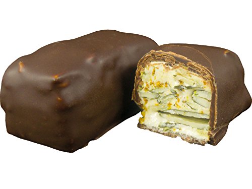 Weißes Bio-Nougat, Vegan. Jedes Stück per Hand überzogen. (Kurkuma Kürbis) (100 g) von Edelmond