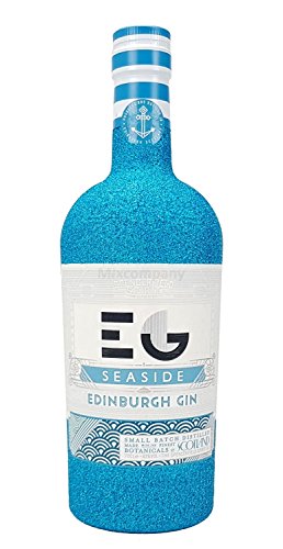 Edinburgh Seaside Gin 0,7l 700ml (43% Vol) Bling Bling Glitzerflasche in blau -[Enthält Sulfite] von Edinburgh Gin