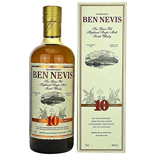 Ben Nevis /Highland Single Malt Scotch /700 ml /46% Vol. /10 Jahre gereift /Nussiges & leicht öliges Aroma /Geschmack mit massiven Eichenaromen&Zitrusnoten /Langer Abgang /Spuren von geröstetem Kaffee von Edradour