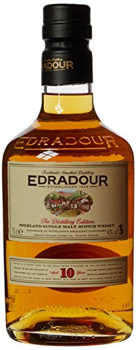 Edradour 10 Jahre Single Malt Scotch Whisky, 0,7 Liter 40% Vol. Ungesüßt, Geschenkset mit 2 Gläsern aus Glas von Edradour